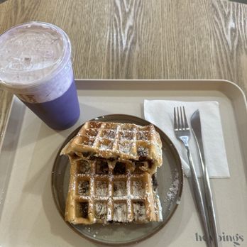 Heybings - Ube Latte Nutella Mochi Waffle - Desserts Near Me - Costa Mesa, California Heybings - Ube Latte Nutella Mochi Waffle - Desserts Near Me - Costa Mesa, California