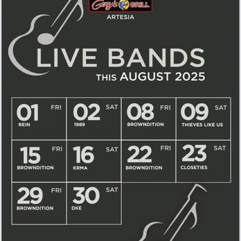 Gerry's Grill - August Line up - Filipino Near Me - Artesia, California Gerry's Grill - August Line up - Filipino Near Me - Artesia, California