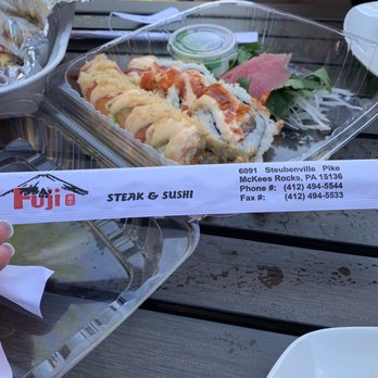 Fuji Sushi & Grill - TNT roll and Salmon Crunch roll - Sushi Bars Near Me - McKees Rocks, Pennsylvania
