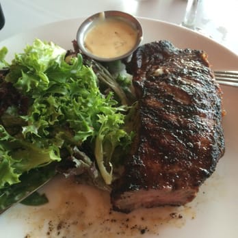 Saison - Incredible dry aged NY strip. Even with plastic knife it's good airport food - French Near Me - Newark, New Jersey Saison - Incredible dry aged NY strip. Even with plastic knife it's good airport food - French Near Me - Newark, New Jersey