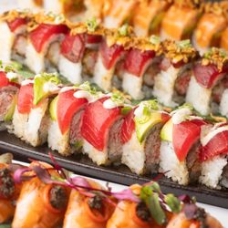 Tamashi Westside - Various sushi rolls and sashimi