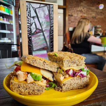 Eureka Cafe - a sandwich on a yellow plate - Sandwiches Near Me - Morgantown, West Virginia