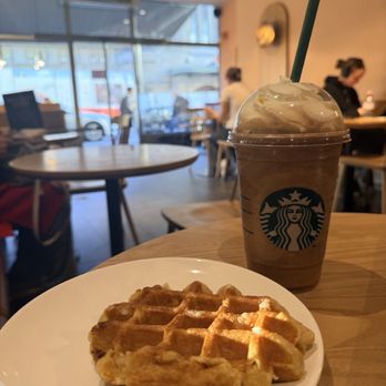 Starbucks - Belgian Waffle and a Frappuccino at Starbucks in Lausanne across from the train station. - Coffee & Tea Near Me - Lausanne, VD