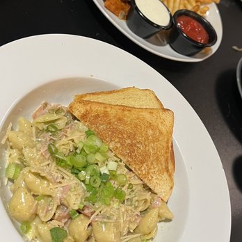 Two Cranes Bistro and Brew - Truffle Mac and cheese. Red Chile cubano - Comfort Food Near Me - Albuquerque, New Mexico