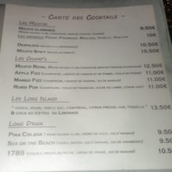 Locozen - Cartes des cocktails