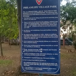 Philam Life Village Park - Rules and regs