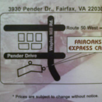 Fair Oaks Express Cafe - map from the menu - Cafes Near Me - Fairfax, Virginia