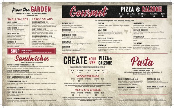 Menu photo 1 Amici - Covington Covington, GA