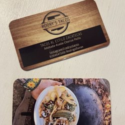 Rodry's Tacos - We Catering, call for any quote.