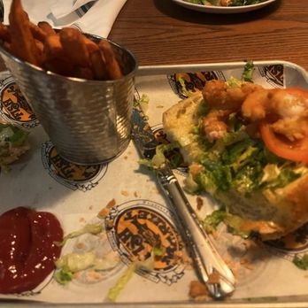 Fish Market Restaurant - Shrimp po boy and sweet potato fries - Seafood Near Me - Alexandria, Virginia Fish Market Restaurant - Shrimp po boy and sweet potato fries - Seafood Near Me - Alexandria, Virginia