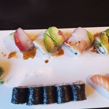 Ooka Sushi - Kiss of Yellowtail Roll, Tuna Roll, Salmon Nigiri - Sushi Bars Near Me - Dothan, Alabama Ooka Sushi - Kiss of Yellowtail Roll, Tuna Roll, Salmon Nigiri - Sushi Bars Near Me - Dothan, Alabama