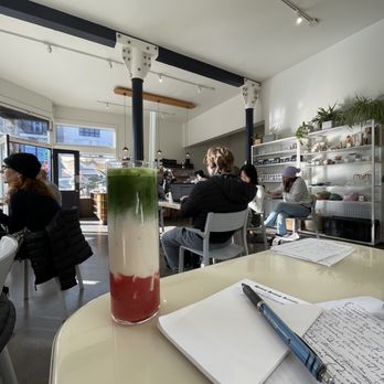 Neighbor's Corner - Strawberry matcha latte - Coffee & Tea Near Me - San Francisco, California Neighbor's Corner - Strawberry matcha latte - Coffee & Tea Near Me - San Francisco, California