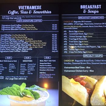 Lee's Sandwiches - Part of their Menu, as of 3/12/17 - Vietnamese Near Me - Dublin, California