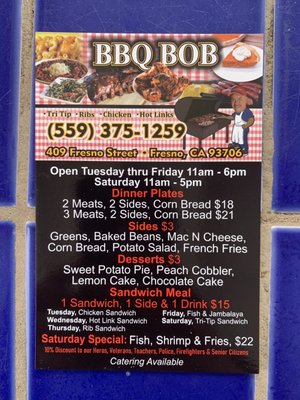 Menu photo 1 P&M BBQ SPOT Fresno, CA Menu photo 1 P&M BBQ SPOT Fresno, CA