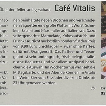 Viali Cafe - readktioneller Teil im Colibri  04/11 - Cafes Near Me - Wuppertal, NW