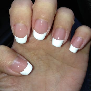 Professio Nails - Left hand - Mani with French tip...not even at all... - Nail Salons Near Me - Waipahu, Hawaii Professio Nails - Left hand - Mani with French tip...not even at all... - Nail Salons Near Me - Waipahu, Hawaii