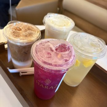 Haraz Coffee House - Pineapple passion fruit Pina colada Mango Dragon fruit refresher - Desserts Near Me - College Station, Texas Haraz Coffee House - Pineapple passion fruit Pina colada Mango Dragon fruit refresher - Desserts Near Me - College Station, Texas