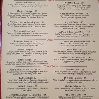 Luce - Menu 2 - Italian Near Me - Norfolk, Virginia