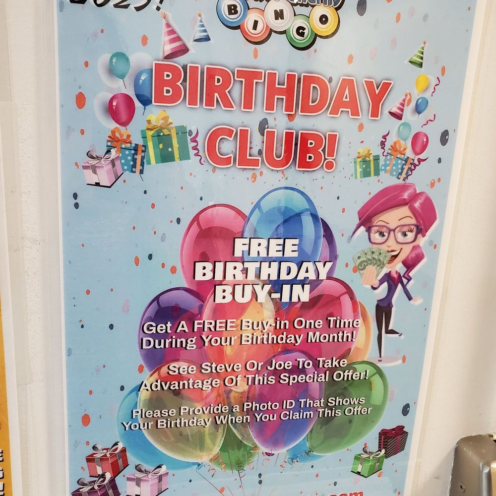 Milpitas Charity Bingo - Sign (bday special) - Bingo Halls Near Me - Milpitas, California Milpitas Charity Bingo - Sign (bday special) - Bingo Halls Near Me - Milpitas, California