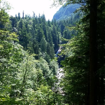 Twin Falls Trailhead - Current view from the viewpoint at .75 miles in. Currently a barrier to finish the rest of the trail. - Hiking Near Me - North Bend, Washington Twin Falls Trailhead - Current view from the viewpoint at .75 miles in. Currently a barrier to finish the rest of the trail. - Hiking Near Me - North Bend, Washington
