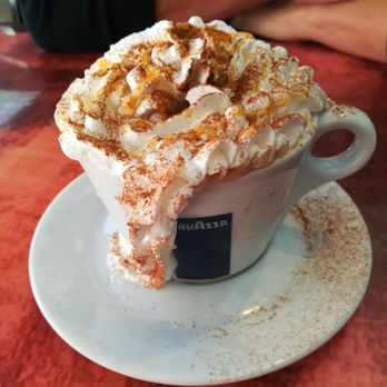 Le Peep - Caramel Cappuccino w/ whipped cream and cinnamon - Breakfast & Brunch Near Me - Edison, New Jersey Le Peep - Caramel Cappuccino w/ whipped cream and cinnamon - Breakfast & Brunch Near Me - Edison, New Jersey