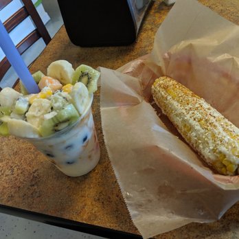 Fruta Mix - Elotes (corn) and Cholado drink - Desserts Near Me - Orlando, Florida