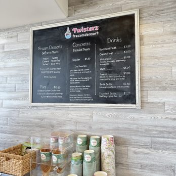 Twisterz Frozen Dessert - Menu - Ice Cream & Frozen Yogurt Near Me - Mesa, Arizona Twisterz Frozen Dessert - Menu - Ice Cream & Frozen Yogurt Near Me - Mesa, Arizona