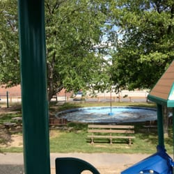 Union Street Playground - M-f water fountain is on in the summer.