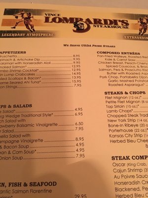 Menu photo 2 Vince Lombardi's Steakhouse Appleton, WI Menu photo 2 Vince Lombardi's Steakhouse Appleton, WI