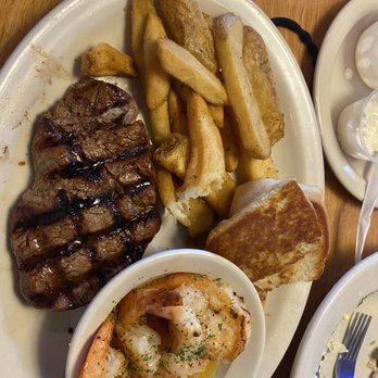 Texas Roadhouse - Filet with grilled shrimp and steak fries - Steakhouses Near Me - Sherman, Texas Texas Roadhouse - Filet with grilled shrimp and steak fries - Steakhouses Near Me - Sherman, Texas
