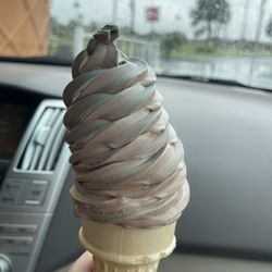 Medium chocolate soft serve cone