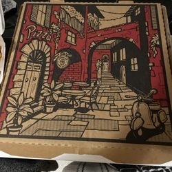 The Pizzeria - I have to give props for the cool pizza box!