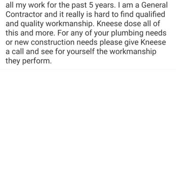 KNEESE COMPANIES - Text - Plumbing Near Me - Fredericksburg, Texas