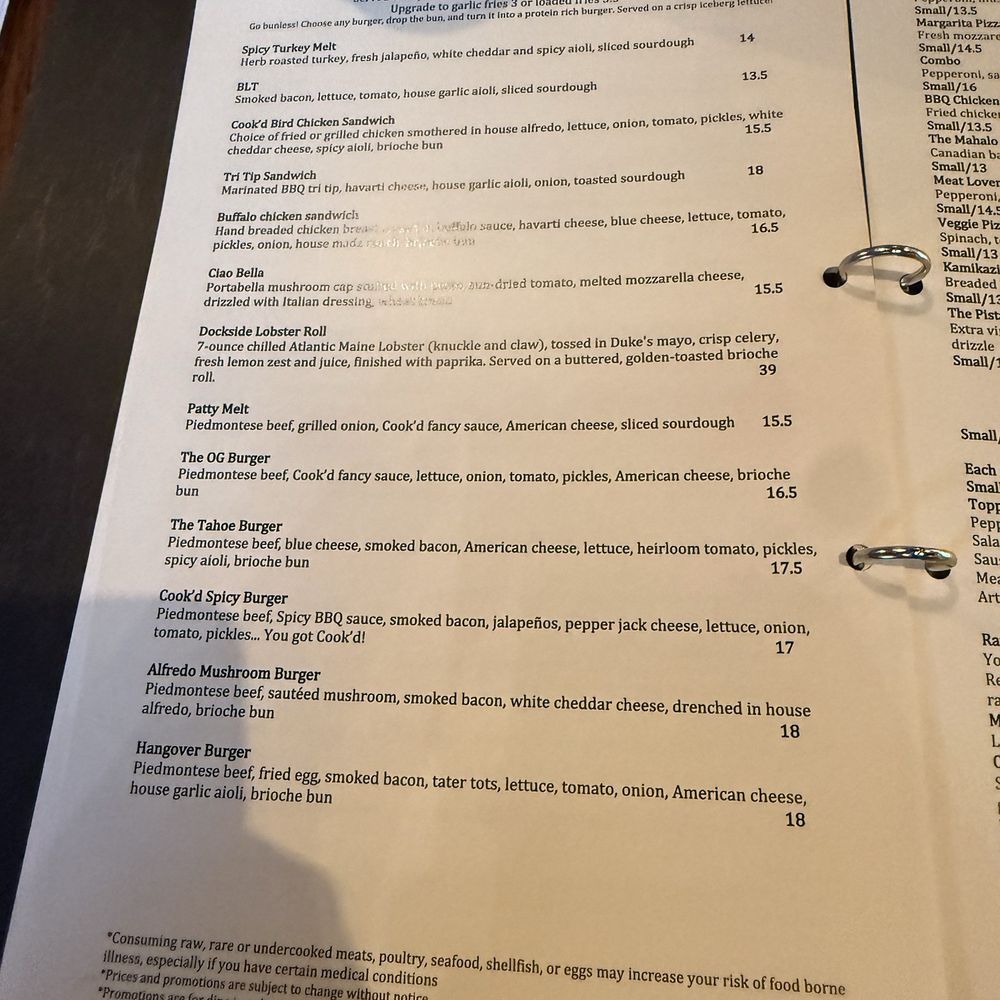 Cook’d - Menu - American Near Me - Reno, Nevada