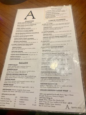 Menu photo 4 Archer's on the Pier Rockland, ME
