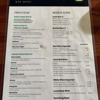 Pisco Bar - Peruvian Near Me - Saratoga, California Pisco Bar - Peruvian Near Me - Saratoga, California