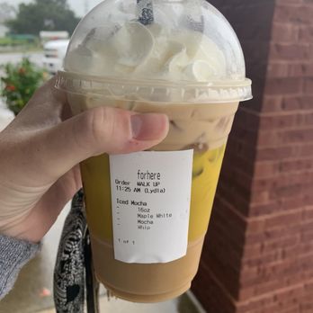 Yellowhammer Coffee - Maple white chocolate iced coffee with whipped cream - Coffee & Tea Near Me - Semmes, Alabama