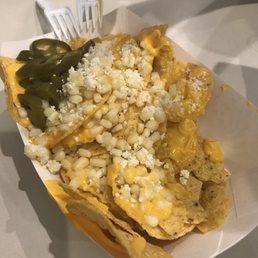 Corn & cotija nachos. This was after we already dug in.