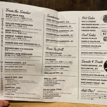 Pig Beach BBQ - Menu - Barbeque Near Me - Astoria, New York