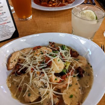 Shells and Sauce - The special (ravioli w/ shrimp, chicken, sundried tomatoes in a white cream based sauce) - Italian Near Me - Denver, Colorado