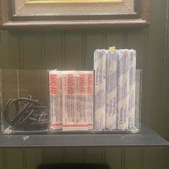 Roughhouse Brewing - Hair ties, band aids and tampons at your disposal. Thoughtful touches. - Brewpubs Near Me - San Marcos, Texas