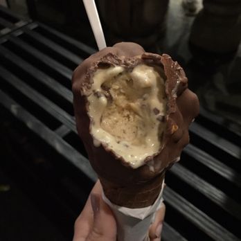 Giapo - The milk chocolate shell perfectly encases the ice cream--just soft enough to break through easily with a spoon but not runny - Desserts Near Me - Auckland, AUK