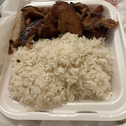 "Double" teriyaki chicken. Bullshit. "Double" teriyaki chicken. Bullshit.
