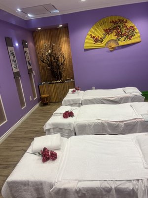 Trio Massage Room Now Available - Relax together! Our 3-person massage room is perfect for friends, family, or a small group looking to unwind side by side. Come in as a trio and enjoy a shared spa experience at Oriental Orchid Foot Spa. Mention Yelp for special group pricing. Reserve now! Trio Massage Room Now Available - Relax together! Our 3-person massage room is perfect for friends, family, or a small group looking to unwind side by side. Come in as a trio and enjoy a shared spa experience at Oriental Orchid Foot Spa. Mention Yelp for special group pricing. Reserve now!