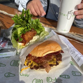 Shake Shack Christiana - Lettuce wrapped Korea. Chicken and SmokeShack burger - Burgers Near Me - New Castle, Delaware
