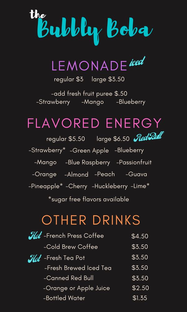 THE BUBBLY BOBA 201 N Edison St, Kennewick, Washington Bubble Tea