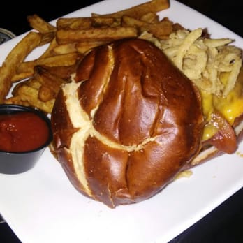 Kuma's Corner - The Led Zepplin with added onion frizzles - American Near Me - Indianapolis, Indiana Kuma's Corner - The Led Zepplin with added onion frizzles - American Near Me - Indianapolis, Indiana