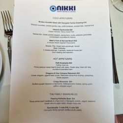 Nikki Greek Bistro and Lounge - Apps and Sharable Menu