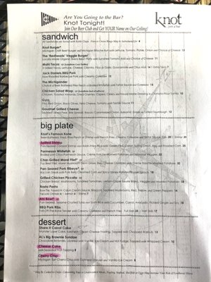 Menu photo 2 Knot Just a Bar Omena, MI