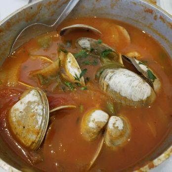 Sagres Restaurant - Clams in tomato bouillabaisse, a spicy delicious sauce. - Portuguese Near Me - Fall River, Massachusetts Sagres Restaurant - Clams in tomato bouillabaisse, a spicy delicious sauce. - Portuguese Near Me - Fall River, Massachusetts